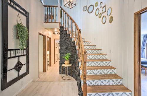 Crestline House | Boho-Chic Home with Game Room Near Lake Gregory!