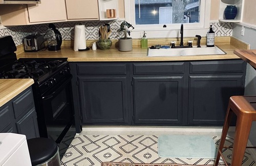 Bloomington Apartment | Boho-Chic Travel Pad Unit 2: Fireplace, Fun & Convenient