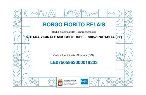 Parabita Bed & Breakfast | Borgo Fiorito Relais