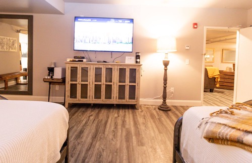 Seneca Apartment | Boutique hotel in historic downtown Seneca. Room #5, two King beds.