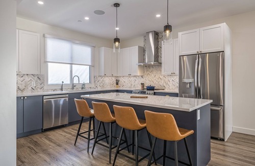 Silver Star Mountain House | Brand new modern duplex with garage, BBQ, hot tub, media room, foosball table