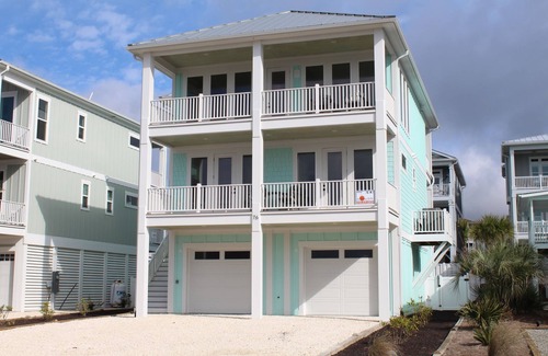 Ocean Isle Beach House | BRAND NEW HOME, PRIVATE POOL, partial ocean view, steps to beach!