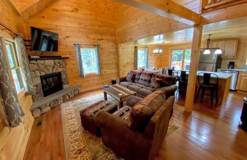 Bethlehem House | Brand New Log Home Well appointed great location with AC wifi cable fireplace firepit