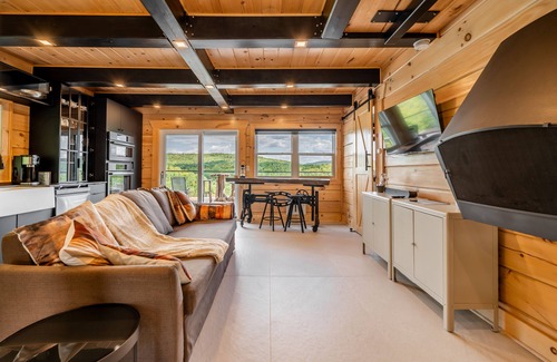 Mandeville Ski Chalet | Brand-New Mountain Chalet w/Hot Tub and Stunning Panoramic Views-Pet friendly!