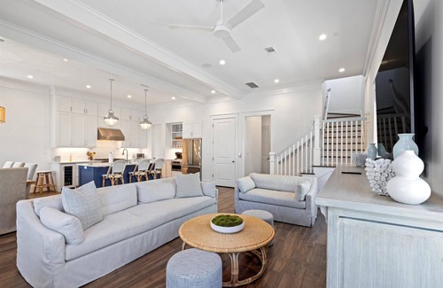 Beachtown House | Breathtaking 4-bedroom beach house w/Elevator! Located between pool and beach!