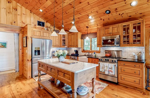 Winthrop House | Breathtaking Maine home with water views, private deck, and gorgeous finishes