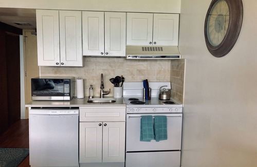 Weirs Beach Condo | Breathtaking views! Kitchen! King bed! Summer Concerts!