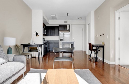 Woodmont Triangle Apartment | Bright Bethesda Bainbridge 1BR w/Concierge, Gym, W/D, walk to Metro, by Blueground