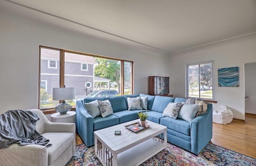 Ludington House | Bright Ludington Home 3 Blocks to the Beach!