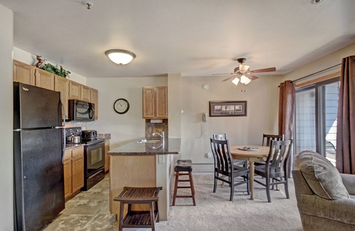 Historic District Condo | Bright Scenic Studio Walk to Ski and Apres-Ski - Sleeps 4