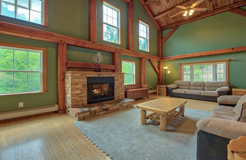 Waynesville Cabin | Brushy Creek-spacious cabin overlooking bold rushing creek, WiFi, HD cable TV in the game room, ...