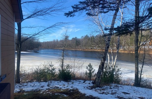 Winter Cottage | Bucktail Lodge Bayview Cabin, view of the East Fork of the Chippewa flowage
