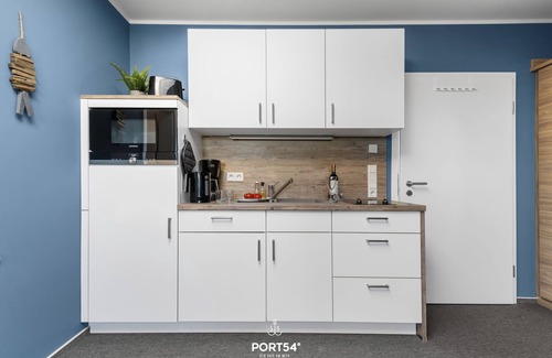 Dagebuell Apartment | Bude 6 directly on the dike in Dagebüll for 2 persons with water view