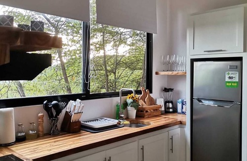 Paquera House | Bungalow 14, ocean view to famous Isla Tortuga , kitchen, floor 1