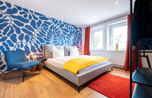 Rothenburg ob der Tauber Apartment | Bunter Hund Apartments - Zentrales Apartment, Parkplatz, Wintergarten, Kinderzimmer