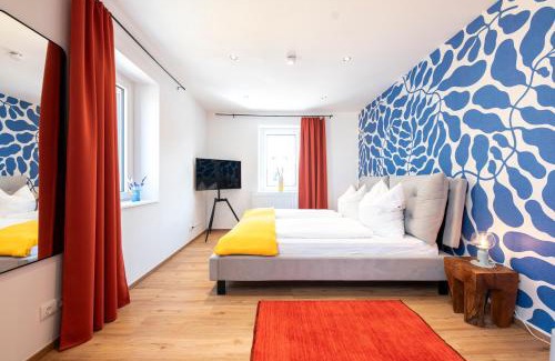 Rothenburg ob der Tauber Apartment | Bunter Hund Apartments - Zentrales Apartment, Parkplatz, Wintergarten, Kinderzimmer