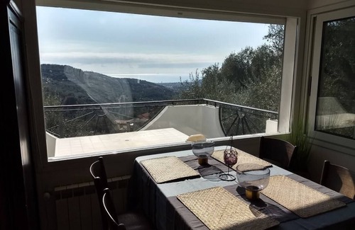 Diano San Pietro Apartment | Ca Gianca 2, Diano Valley 4+1 person, balcony with sea view