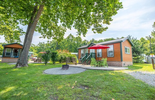 Dickerson Run Cabin | Cabin 4 - Stay like royalty. Sit on your concrete patio overlooking the beautiful Youghiogheny River.