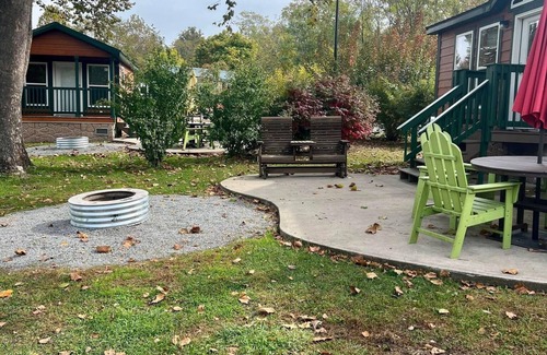 Dickerson Run Cabin | Cabin 4 - Stay like royalty. Sit on your concrete patio overlooking the beautiful Youghiogheny River.