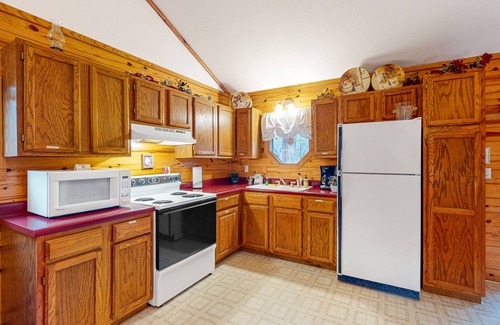 Eureka Springs Cabin | Cabin in quiet location with jetted tub, fireplace, AC & deck