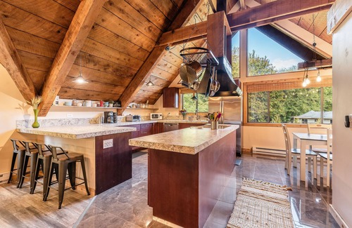 Port Angeles East Cabin | Cabin on Peaceful creek w/hot tub, sauna, firepit- minutes from Hurricane Ridge