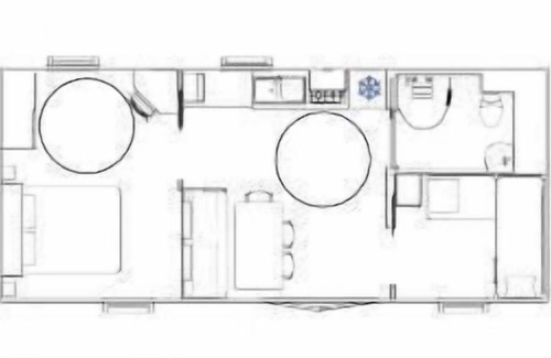 Villeveyrac House | Camping Borepo*** - Mobile home Optiméo PMR 3 rooms 4 people Air-conditioned