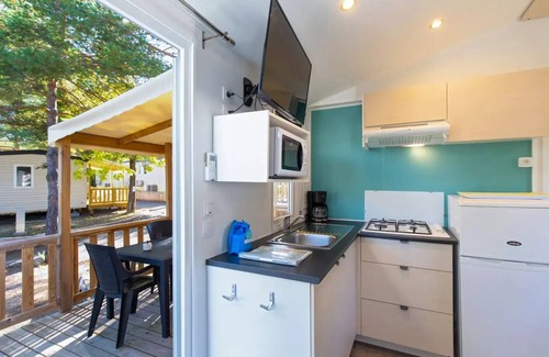 Greoux-les-Bains House | Camping Paradis La Pinède* - Mobile home Cezanne 3 rooms 4 people Air-conditioned