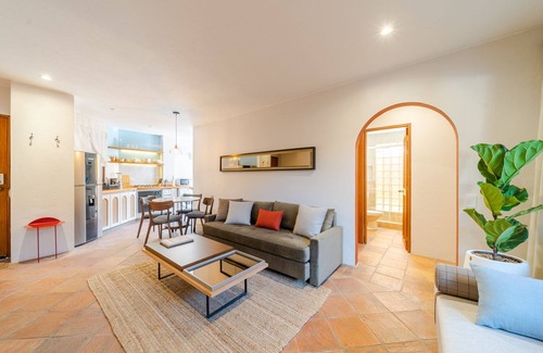 La Candelaria Apartment | Candelaria | Lux Vintage 2BR | Chimney, Patio, BBQ