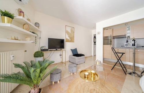 Cannes Apartment | Cannes Croisette Studio 3 pers Cosy CLIM WIFI PKG