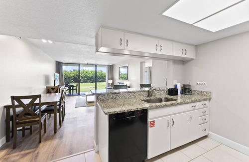 Port Canaveral Condo | Cape Canaveral Charm Double Wide Patio & Heated Amenities