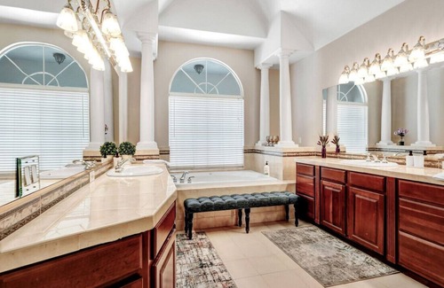 West Covina House | Captivating Chateau Getaway in Covina: 5BR Oasis with Pool, Fitness Studio, X-box Gaming, Chess, and Enchanting Gardens