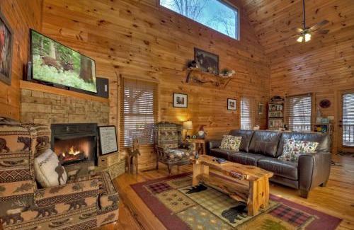 Morganton Villa | Cardinals Crossing Mountain view hot tub pet-friendly firepit