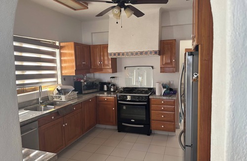 Manzanillo House | Casa Lang 4 BR/Bath pool on flat calm beach steps to restaurants in secure area.