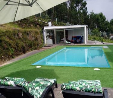 Santiago de Compostela Apartment | Casa Rocha Velha con terraza y piscina particular