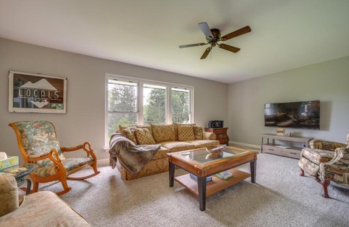 Brevard House | Centrally Located Brevard Home with Deck and Fire Pit!