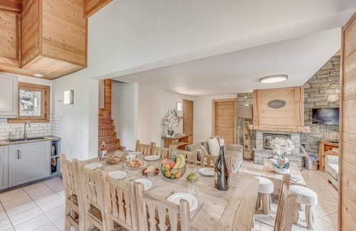 Les Brevieres Ski Chalet | Chalet, 200m from ski slopes, view mountain, terrace, balcony, fireplace or stove, tv, ski locker