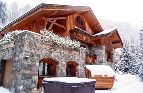 Meribel Village Ski Chalet | Chalet, 300m from ski slopes, view ski slopes, fitness, sauna, terrace, balcony, fireplace or stove