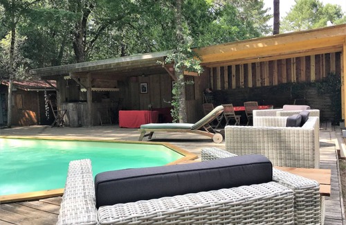 Lege-Cap-Ferret Ski Chalet | Chalet 'Cap Ferret Villa Grand Bois' with Private Pool