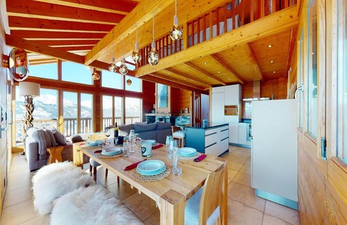 Sion Ski Chalet | Chalet in Veysonnaz with hot tub