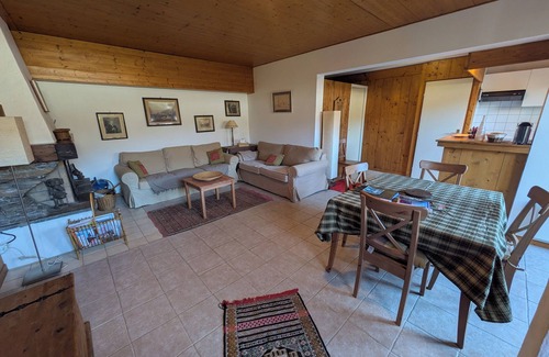 Saint-Gervais-les-Bains Apartment | Charming duplex apartment in the heart of the village: view, quiet, fireplace and sauna