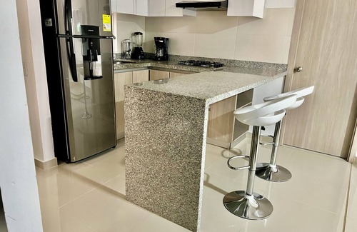 Zona Norte Apartment | Charming 2-bedroom apartment with AC, WiFi in Cartagena de Indias- Colombia