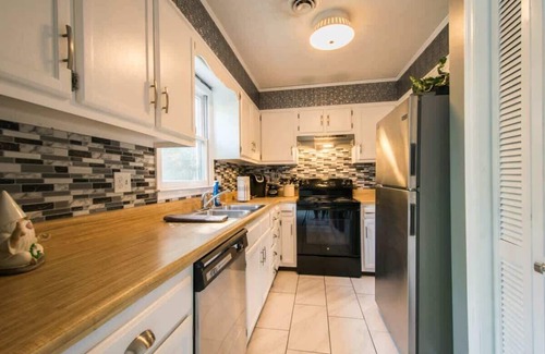West Side Historic District House | Charming 2BR Townhouse w/Patio | Walk to Main St