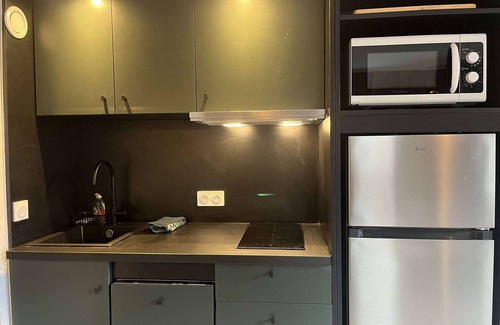 Plagne 1800 Apartment | Charming apartment with pool access and parking