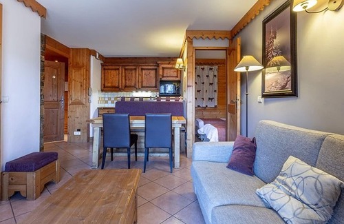 Aime Apartment | Charming apartment with balcony, pool & parking in Plagne Aime 2000