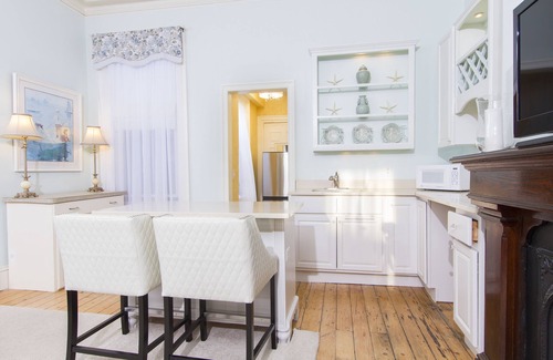 Fifth Ward Apartment | Charming apartment with 12 foot ceilings, fireplaces, and lots of sunshine.