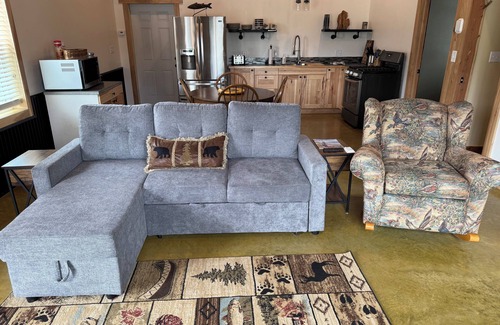 Benzonia House | Charming Brando in pleasant in the quiet and secluded woods.