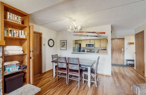 Copper Mountain Village House | Charming condo with a private sunroom, kitchen, & hot tub - walk to lift