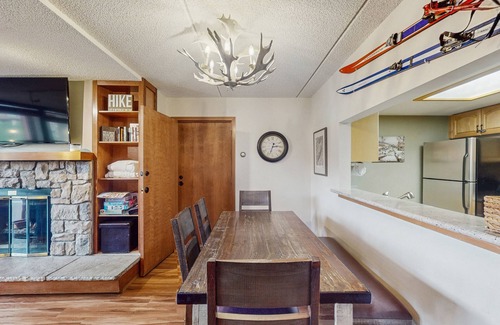 Copper Mountain Village House | Charming condo with a private sunroom, kitchen, & hot tub - walk to lift