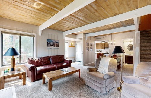 Sun Valley Condo | Charming condo with WiFi, deck, fireplace, shared pool, hot-tub, and sauna