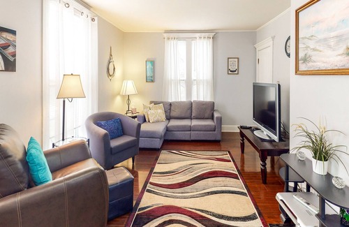 Bucksport House | Charming double duplex with WiFi, W/D, & fireplace - walk to river & downtown